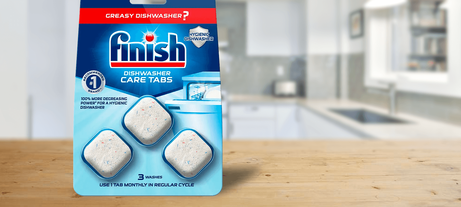 Tablettes nettoyantes Finish pour lave-vaisselle - 12 cycles de lavage