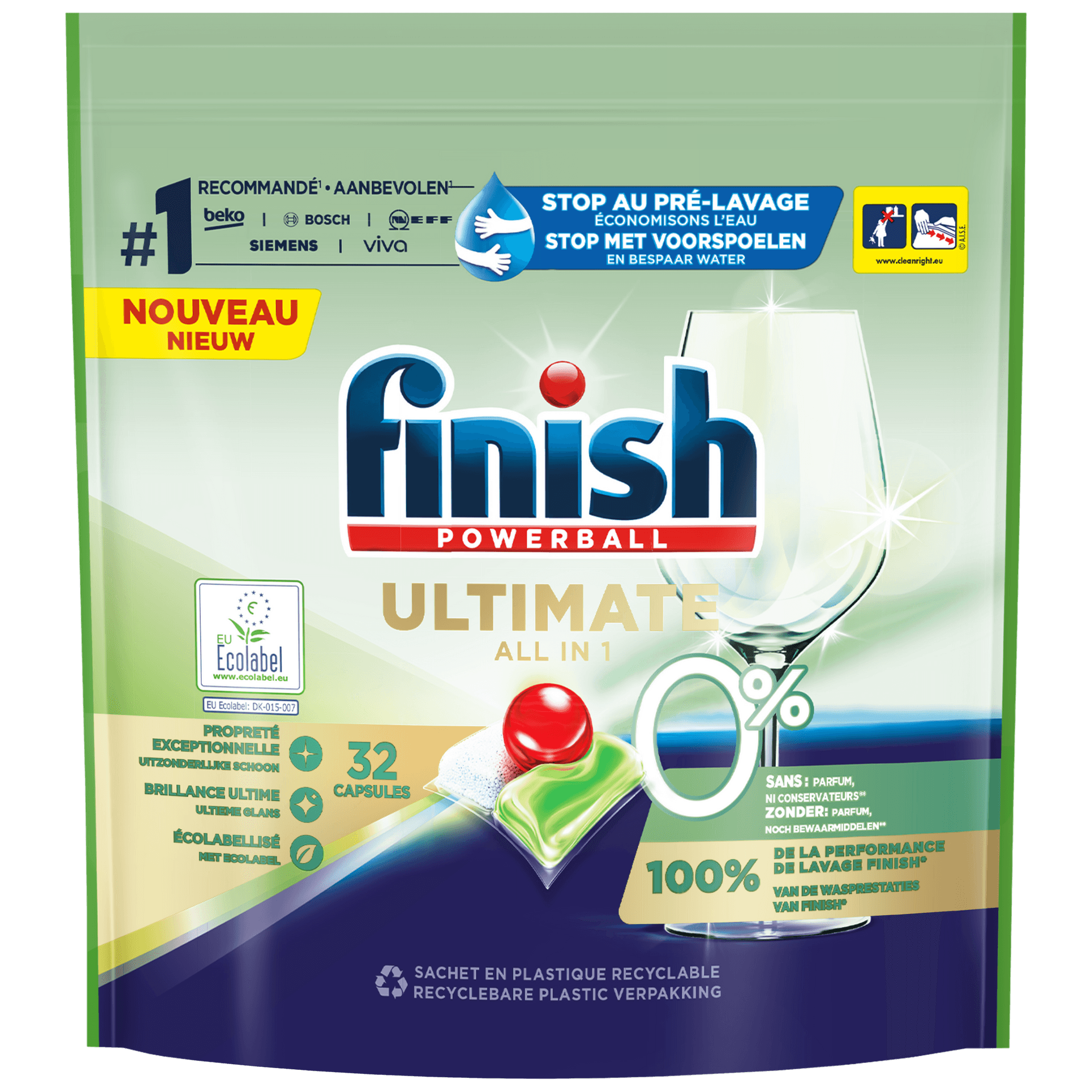 Finish Ultimate Plus All in One Bicarbonate Tablettes pour lave
